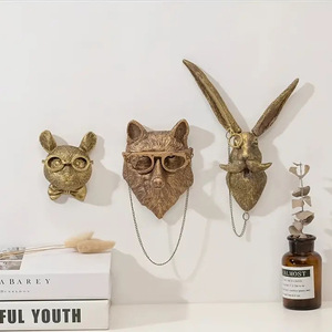 Antique Bronze Resin Animal <b>Wall</b> Hangings Irregular Shape Home <b>Decor</b> Halloween Living Room Decoration - Product Image 2