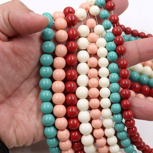 Stock à vendre 10mm perles de couleur gemme en verre avec trou rond pour la fabrication de <span class=keywords><strong>bijoux</strong></span> en vrac bricolage perles en gros accessoire - Product Image 6