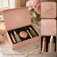 Boîte cadeau cosmétique rigide personnalisée OEM, emballage en carton écologique pour les marques de maquillage