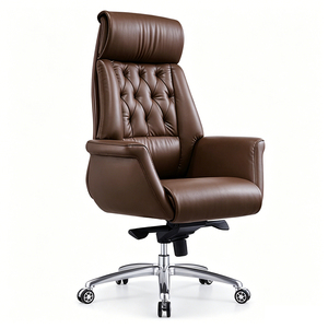 Silla Ejecutiva de Cuero Genuino: Cómoda para Largas Jornadas de Trabajo, con Ajuste de Altura, Silla Giratoria Ejecutiva - Product Image 2