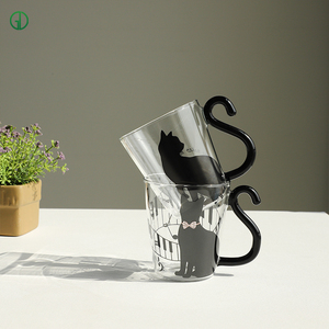 Caneca de gato para café, caneca de vidro criativa resistente ao calor com design exclusivo - Product Image 6