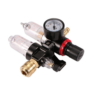 Unité de traitement d'air Airtac AFC2000, séparateur huile-eau 1/4 pouce avec manomètre pour systèmes pneumatiques - Product Image 1