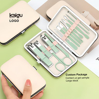 Kit de manucure et pédicure professionnel 13 pièces en acier inoxydable, outils de beauté, coupe-ongles, ensemble de soins pour le visage, les mains et les pieds