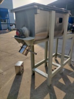 Mélangeur à ruban horizontal de haute qualité pour aliments pour animaux, 280L, pour le mélange de poudres alimentaires, chimiques et plastiques, avec moteur, pompe et roulement