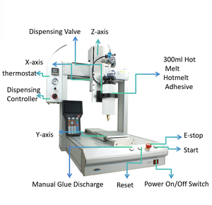 300ml 단일 스테이션 공압식 핫멜트 접착제 디스펜서 정밀 자동 접착기 온도 조절기 산업용 상자 - Product Image 2