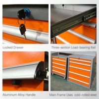 Armoires à outils modulaires robustes pour garage, en acier laminé à froid, capacité de charge de 500 kg, finition en poudre époxy, verrouillage à 3 points