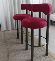 Chaises de salle à manger modernes en métal pour événements, restaurants et bars, ensemble de 4 chaises, chaise de salle à manger nordique en velours vert olive pour la maison