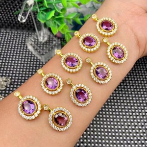 Ювелирные аксессуары круглый набор жемчужный кулон стерлингового серебра позолоченный модный браслет «Diy» ожерелье - Product Image 5