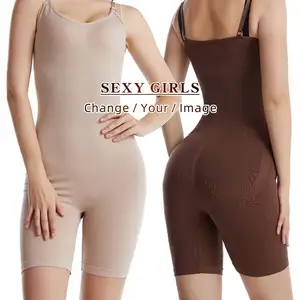 Chinese Factory Hot Sale Elastic Seamless Support Chest Women Shapewear Full Body Girdle Bodysuit Flat Burning