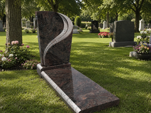 Unionstone European Modern Design Granite Headstone Tombstone Model Tombstone-96 for Cemetery with 1 Year Warranty - Product Image 2