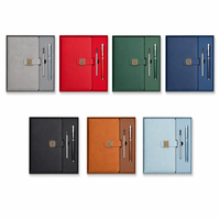 Ensemble cadeau de carnet de notes professionnel en cuir PU A5 avec logo personnalisé, stylo métallique, recharge et tasse isotherme – Agenda de bureau d'entreprise en gros