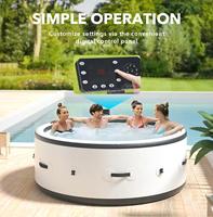 Bain de massage gonflable portable haute qualité en PVC Drop Stitch multi-personnes avec 120 jets à température constante pour enfants - Grande Vente