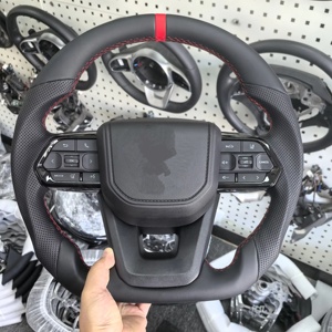 Volant à bouton noir 2008 2021 <span class=keywords><strong>GR</strong></span> Style volant en Fiber de carbone pour Toyota LAND CRUISER LC79 LC76 LC70 - Product Image 3