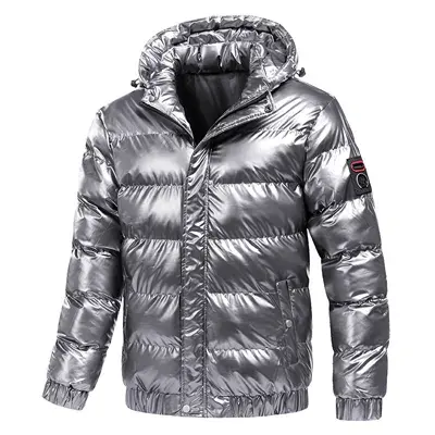 Jaket kustom pria, jaket Kemah luar ruangan lembut tahan air dengan logo bordir, jaket gelembung untuk musim dingin