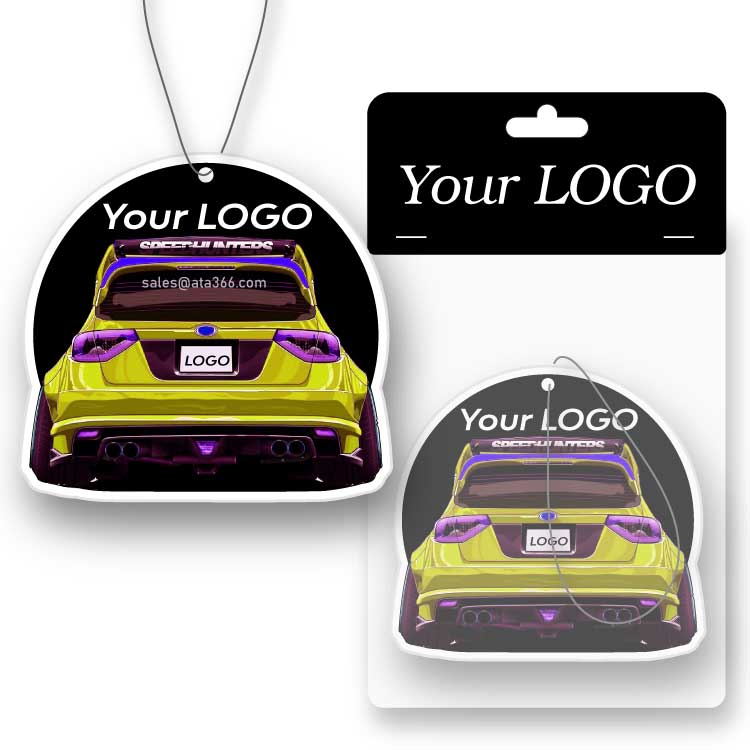 Освежитель воздуха для автомобиля на заказ с обеих сторон, популярный дизайн логотипа, освежитель воздуха на заказ, низкий минимальный объем заказа, освежитель воздуха для автомобиля