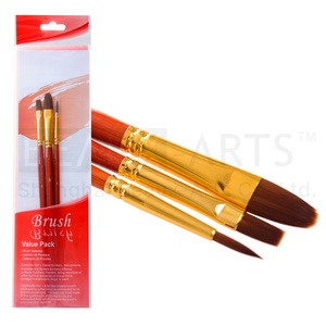 Ensemble de pinceaux pour peinture à l'aquarelle, poils synthétiques dorés, 8 pièces, brosses pour artiste, peinture acrylique et aquarelle, Art - Product Image 2