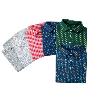 Polos de Golf Personalizados de Lujo y Alta Calidad, Sublimados con Estampado Completo en 4 Direcciones, de Poliéster y Elastano, con Logotipo Bordado - Product Image 1
