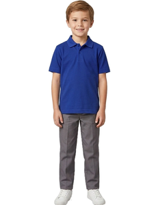 Maglietta Polo in Cotone Piqué per Uniforme Scolastica, Multicolore, ad Asciugatura Rapida per Ragazzi delle Scuole Elementari - Product Image 5