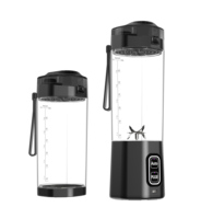 Draagbare USB-C blender met aluminium messen, geschikt voor auto, camper, reizen, smoothies, shakes, buitenactiviteiten, camping, sportschool, kleine sapcentrifuge, alles-in-één.