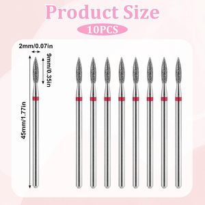 Nouvel outil de manucure du fabricant : Fraise diamantée à tête sphérique pour salon de manucure, fraise à bord ouvert pour ongles - Product Image 2