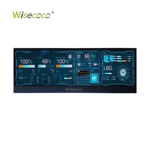 Custom 6.9/7.9/8.8/11.3/12.6/14 Inch 4K Portable IPS Touch Screen Ultra Wide Bar Type LCD Monitor for Computer PC Laptop