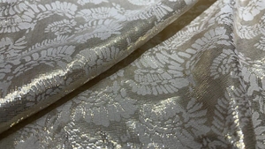 100% Lụa Kim Loại Jacquard vải somali dirac <span class=keywords><strong>lurex</strong></span> Jacquard vàng bạc cho váy cưới trang phục thời trang chuyển tiếp cô gái - Product Image 4