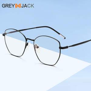 Montures de lunettes de vue unisexes œil de chat en acier inoxydable, monture complète, protection anti-lumière bleue, lentilles AC 66020OP - Product Image 3