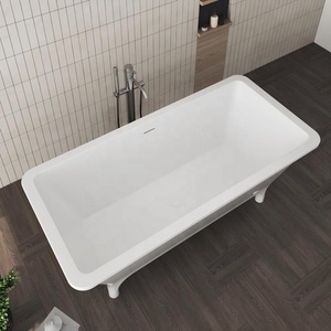 <span class=keywords><strong>Bañera</strong></span> Acrílica Moderna Independiente de 1.6m, Blanca Brillante, Minimalista, Profunda, <span class=keywords><strong>con</strong></span> <span class=keywords><strong>Patas</strong></span> Curvas Elegantes <span class=keywords><strong>para</strong></span> <span class=keywords><strong>Baño</strong></span> - Product Image 2
