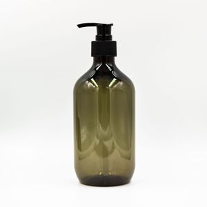 <b>Plastic</b> <b>Empty</b> <b>Bottle</b> 500Ml Refillable For Daily Chemical Packaging With Pump Round Shoulder Pet Material - Product Image 3