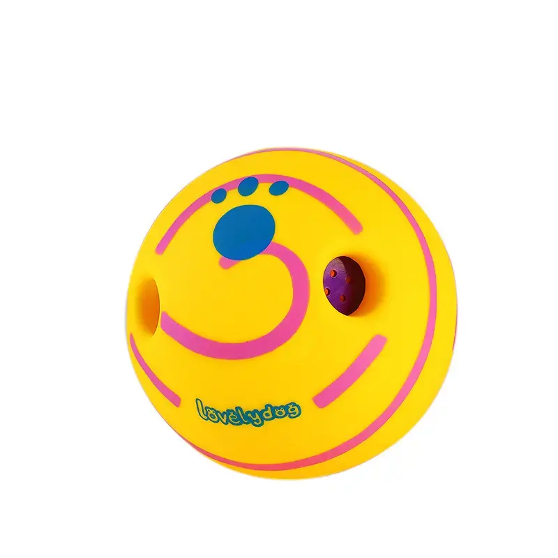 Yellow ball+pink line