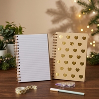 Kawaii – carnet à spirale Double métal doré A5 A4 pour écoliers, papeterie, agenda