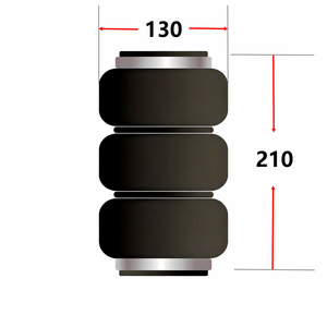 AIRFLOTT DL130210A3 Adapté aux amortisseurs <span class=keywords><strong>KSPORT</strong></span>, filetage M52*1.5-50/M12, suspension pneumatique, ressort pneumatique triple convoluted, amortisseur à air - Product Image 5