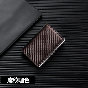 Metal Automatic Card <b>Holder</b> Aluminum Alloy Anti-Theft Credit Card <b>Wallet</b> Men's Coin Pocket Below 2 Inch Solid Color - Product Image 1