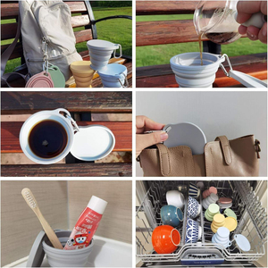 Bouteilles d'eau pliables en silicone sans BPA réutilisables, gobelets pliables pour la salle de <span class=keywords><strong>sport</strong></span>, le camping, la randonnée, les voyages, les sports - Product Image 3