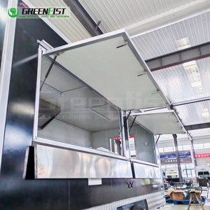 Remolques de comida de forma cuadrada negra de 13 pies 15 pies y 16 pies personalizados de Greenfist y camiones de comida con equipos de cocina comerciales - Product Image 3