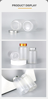 Bouteille en plastique de 100 ml pour compléments alimentaires, personnalisable, avec finition mate givrée et logo sur mesure