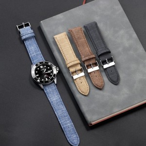 Bracelet de montre intelligente de sport unisexe de 10 à 22mm Nouveau bracelet en tissu denim pour <span class=keywords><strong>Huawei</strong></span> pour Samsung Watch <span class=keywords><strong>4</strong></span> - Product Image 4