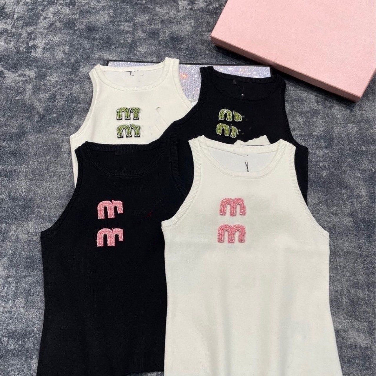 Miu Miu Tank Top - High Quality Cotton Spandex Blend