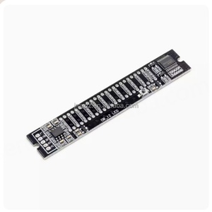 Indicateur de niveau de spectre musical LED double canal 12 bits (7 verts, 2 oranges, 3 rouges) – Voyant LED audio - Product Image 3