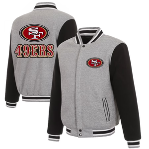<span class=keywords><strong>Chaqueta</strong></span> Varsity Reversible Personalizada para <span class=keywords><strong>Hombre</strong></span> 2026, Nuevo Diseño, Estilo Urbano, Bordada, de Lona, con el Logotipo del Equipo de Fútbol Americano Raiders - Product Image 4