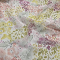 Tissu d'impression florale de concepteur de tissu d'impression numérique personnalisé de mode tissu en mousseline de soie jacquard métallique pour tissu