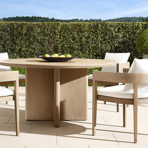Ensemble table et chaises de jardin en teck pour extérieur, résistant à l'eau, pour villa et cour. - Product Image 3