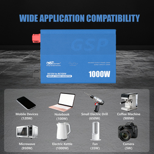 อินเวอร์เตอร์แปลงไฟ GSP 12V 1000W แบบ Pure Sine Wave จากไฟ DC เป็นไฟ AC สำหรับรถยนต์ รถบ้าน รถบรรทุก บ้านพักอาศัย ใช้กลางแจ้ง กรณีฉุกเฉิน และแปลงไฟจากพลังงานแสงอาทิตย์ - Product Image 6