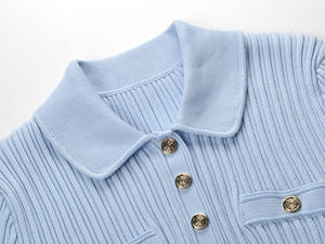 <span class=keywords><strong>Abito</strong></span> in <span class=keywords><strong>Maglia</strong></span> <span class=keywords><strong>Blu</strong></span> a Mezza Manica Lunghezza Midi per Donna - Product Image 3