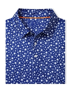 Impression personnalisée par sublimation, tricot en polyester et élasthanne respirant, manches courtes, chemise de golf avec logo pour homme - Product Image 4