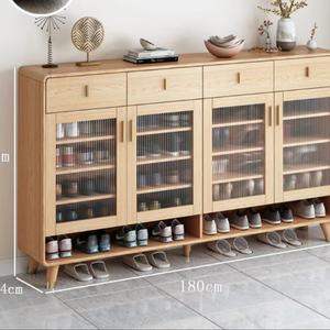 Meuble à chaussures en bois, étagère à chaussures, armoire à chaussures pour le rangement des chaussures, meuble de salon - Product Image 4