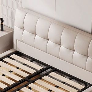 Juego de Muebles de Dormitorio Completo con <span class=keywords><strong>Cama</strong></span> Doble Moderna de Lujo y Cabecero Acolchado Suave <span class=keywords><strong>Estilo</strong></span> Princesa con Almacenamiento - Product Image 5
