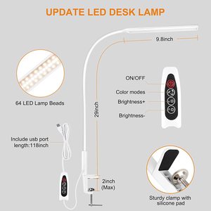 Lampe de Table LED col de cygne avec bras pivotant Flexible, éclairage de bureau, avec fonction de mémoire, pour artisans, soins des yeux - Product Image 3