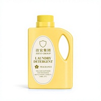 Lessive en poudre ou liquide personnalisée en verre carré jaune pâle, capsules de lessive, produits de nettoyage parfumés