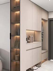 Modern Multi-Layer Wooden Storage <b>Rack</b> Simple Home and Dormitory Floor-<b>standing</b> Clothes Hanger Multi-functional <b>Shoe</b> Cabinet - Product Image 2